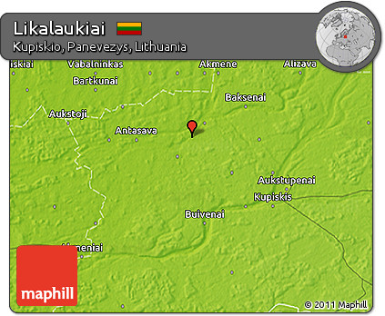 Physical 3D Map of Likalaukiai