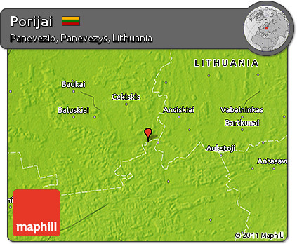 Physical 3D Map of Porijai