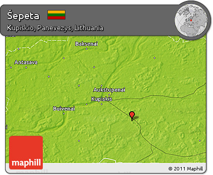 Physical 3D Map of Šepeta