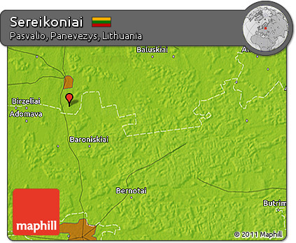 Physical 3D Map of Sereikoniai