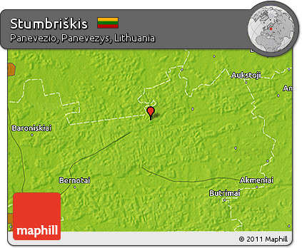 Physical 3D Map of Stumbriškis