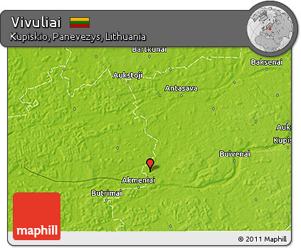 Physical 3D Map of Vivuliai