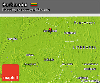 Physical 3D Map of Barklainiai