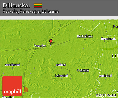 Physical 3D Map of Diliauskai