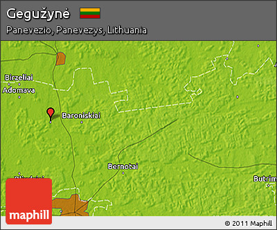 Physical 3D Map of Gegužynė