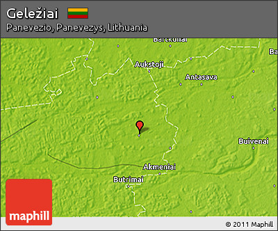 Physical 3D Map of Geležiai