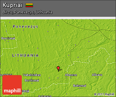 Physical 3D Map of Kupriai