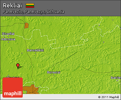 Physical 3D Map of Rekliai