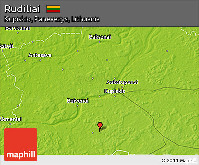 Physical 3D Map of Rudiliai