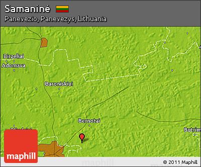 Physical 3D Map of Samaninė