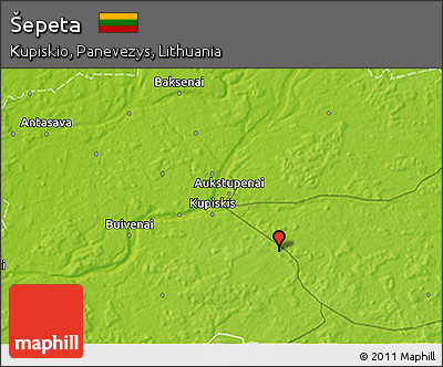 Physical 3D Map of Šepeta