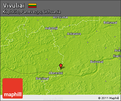 Physical 3D Map of Vivuliai