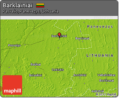 Physical 3D Map of Barklainiai