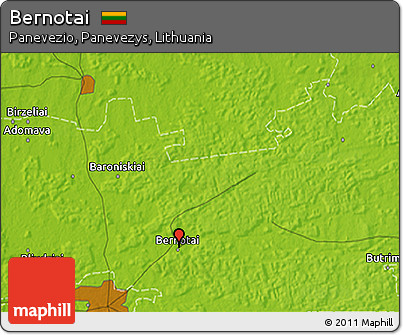 Physical 3D Map of Bernotai