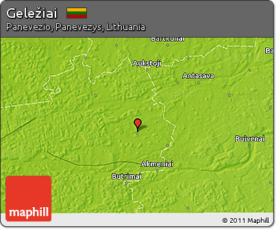 Physical 3D Map of Geležiai