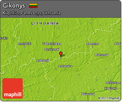Physical 3D Map of Gikonys