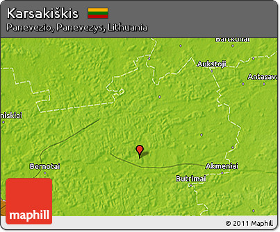 Physical 3D Map of Karsakiškis