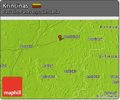 Physical 3D Map of Krinčinas