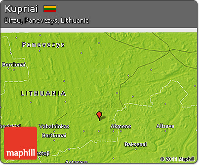 Physical 3D Map of Kupriai