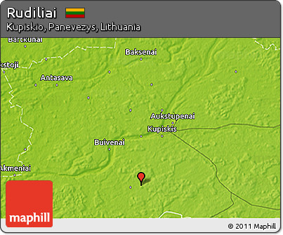 Physical 3D Map of Rudiliai