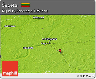 Physical 3D Map of Šepeta