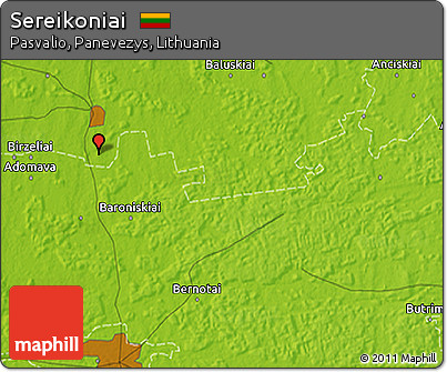 Physical 3D Map of Sereikoniai
