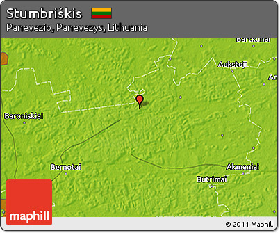 Physical 3D Map of Stumbriškis