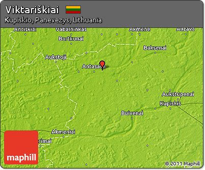 Physical 3D Map of Viktariškiai