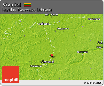 Physical 3D Map of Vivuliai