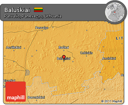 Political 3D Map of Baluškiai
