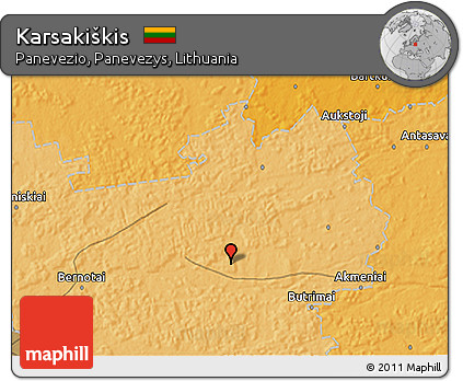 Political 3D Map of Karsakiškis