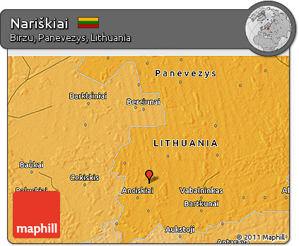 Political 3D Map of Nariškiai