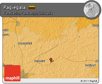 Political 3D Map of Pagiegala