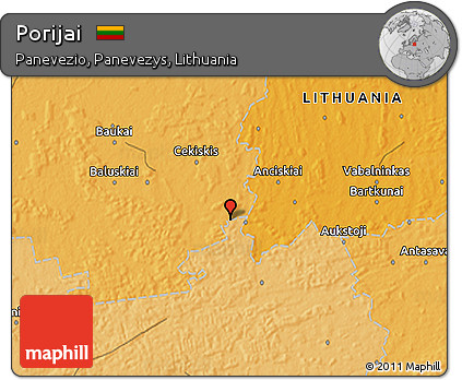 Political 3D Map of Porijai