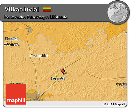 Political 3D Map of Vilkapiuviai