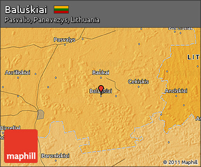 Political 3D Map of Baluškiai