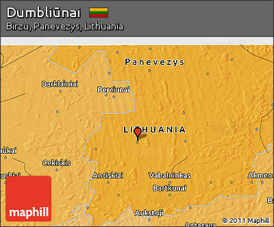 Political 3D Map of Dumbliūnai