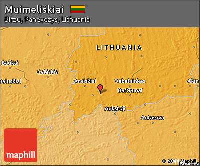 Political 3D Map of Muimeliškiai