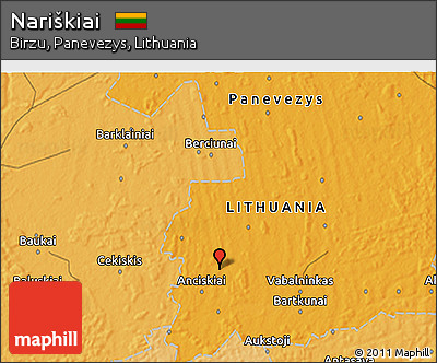 Political 3D Map of Nariškiai