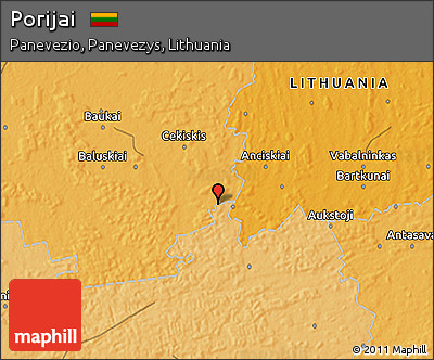 Political 3D Map of Porijai