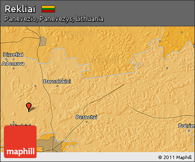Political 3D Map of Rekliai