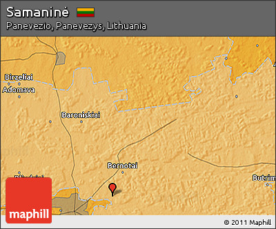 Political 3D Map of Samaninė