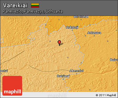 Political 3D Map of Vareikiai