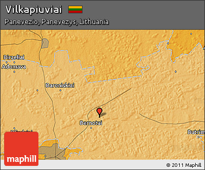 Political 3D Map of Vilkapiuviai