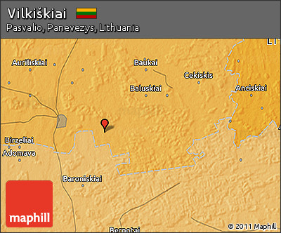 Political 3D Map of Vilkiškiai