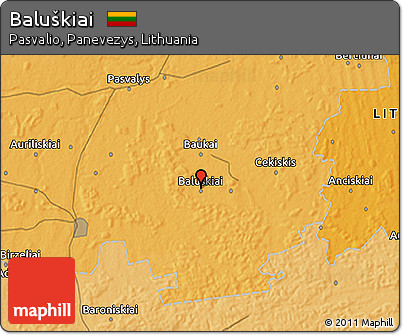Political 3D Map of Baluškiai