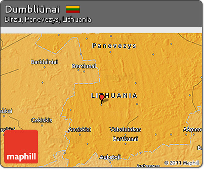 Political 3D Map of Dumbliūnai