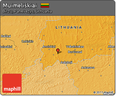 Political 3D Map of Muimeliškiai