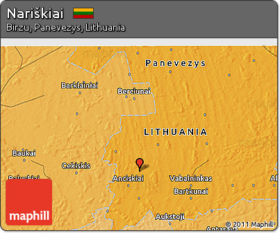 Political 3D Map of Nariškiai