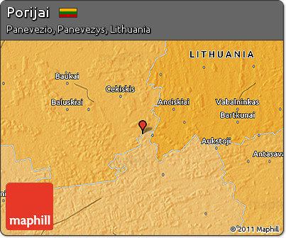 Political 3D Map of Porijai